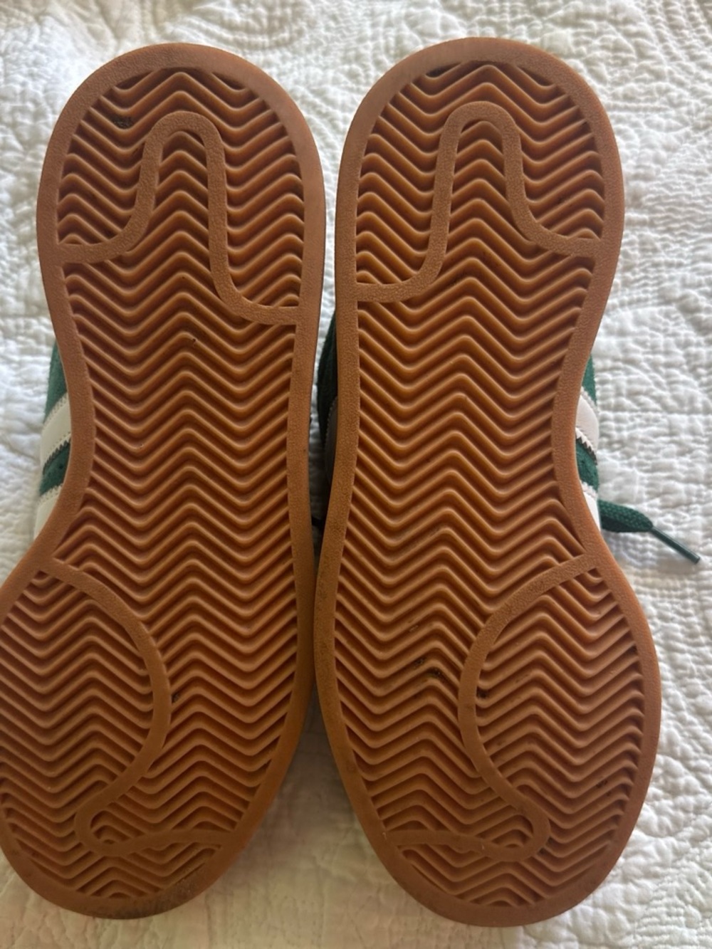 Adidas Campus 00s Green Suede Sneakers with White Stripes Men’s Size 6 - Picture 4 of 6